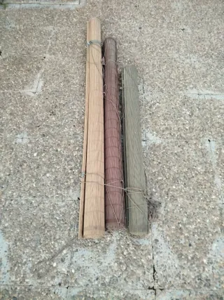 Lote 3 estores de bambú nuevos