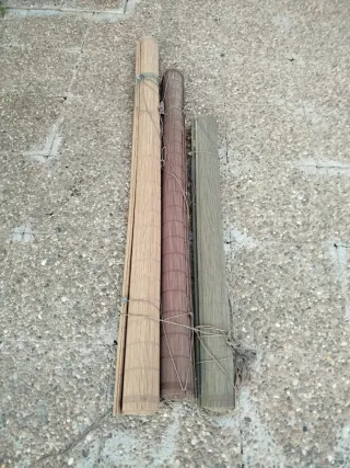 Lote 3 estores de bambú nuevos