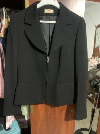 Chaqueta de vestir negra para mujer