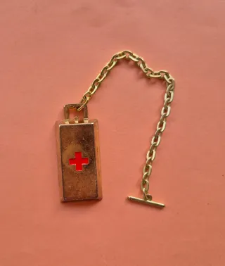 Colgante Cruz Roja Oro