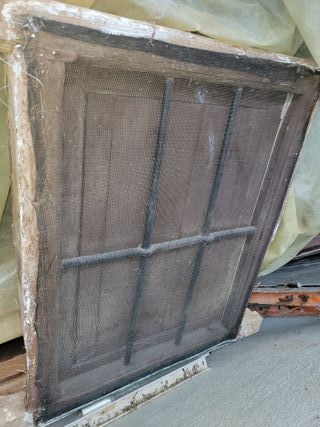 Lote 3 ventanas madera antiguas