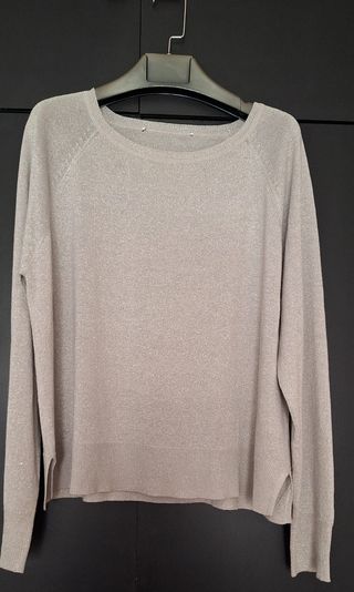 Jersey gris plata con brillos