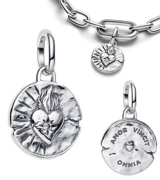 2 talismán modelo Pandora plata y bicolor