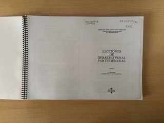 Manual “lecciones de derecho penal parte general”