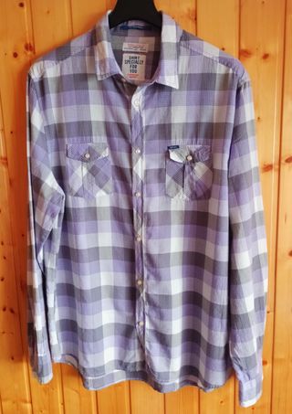 Camisa Springfield cuadros manga larga. Talla XL