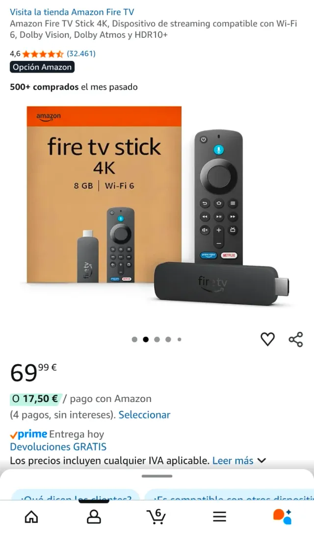 TV Samsung 32"+FireTV 4K