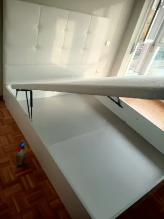 Canapé ABATIBLE cabecero blanco y colchón