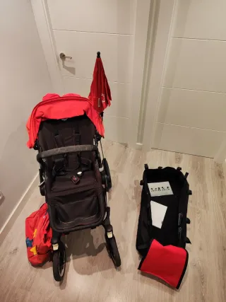Carro Bugaboo bufalo Rojo y Negro