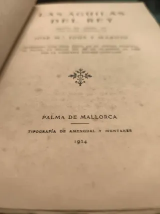 Libro de teatro antiguo Palma de Mallorca (1924)