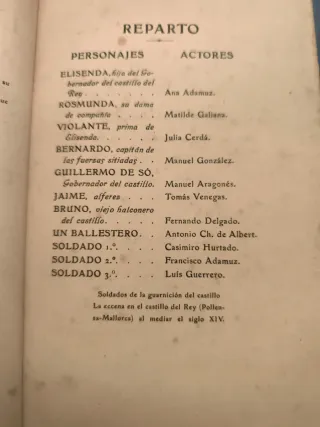 Libro de teatro antiguo Palma de Mallorca (1924)
