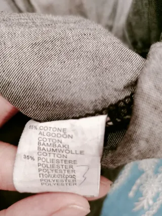 Croptop de toque tejano con manga volantes