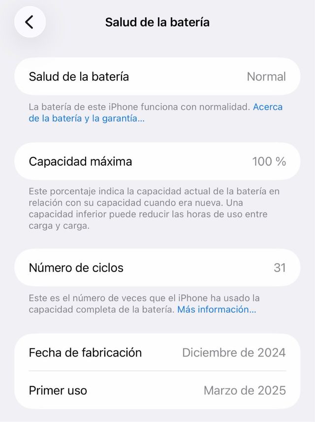 iPhone 16 Pro Max 256GB con 31 CICLOS DE CARGA!!!