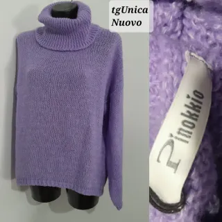 Maglione Pinokkio-Flare Viola tg Unica Nuovo