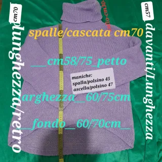 Maglione Pinokkio-Flare Viola tg Unica Nuovo