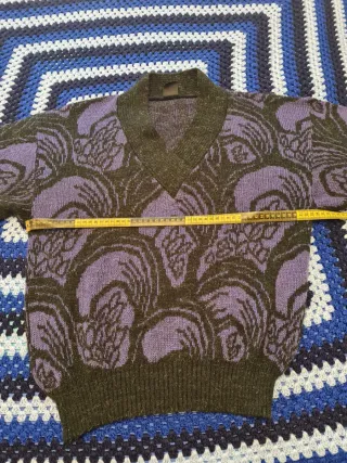 Jersey Vintage Negro y Morado Made in Germany 42/L