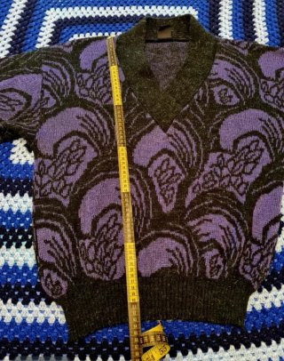Jersey Vintage Negro y Morado Made in Germany 42/L