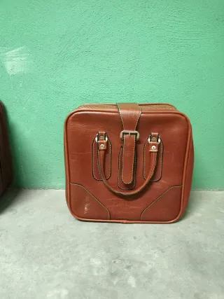 Set 3 maletas vintage de piel