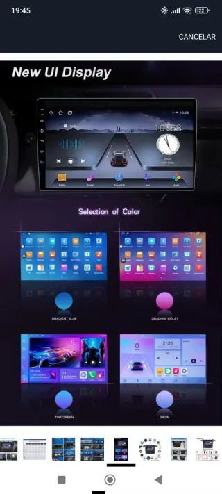 Pantalla táctil coche