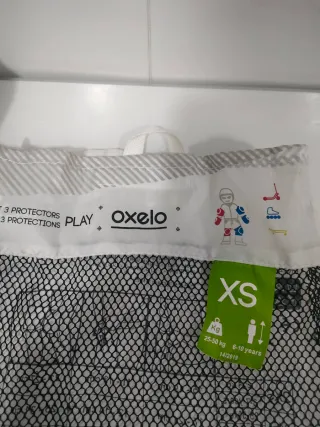 Set 3 protectores patinaje Oxelo talla XS.