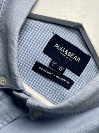 Camisa Oxford Azul Pull And Bear