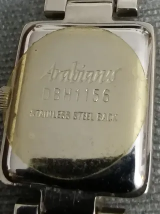 Reloj arabian's quartz stainless steel back.