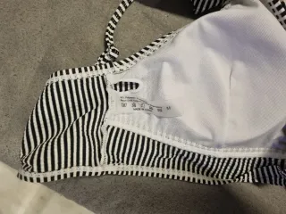 Bikini premamá rayas blanco y negro