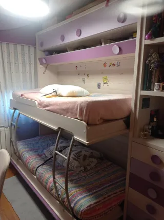 Dormitorio juvenil literas abatibles