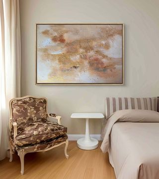 Cuadro Grande texturas dorado salón dormitorio