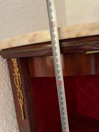 Vitrina Esquinera Madera y Cristal