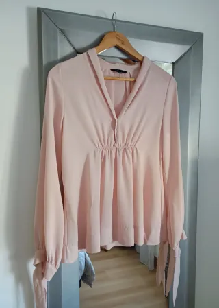 Blusa vaporosa de gasa -leer-