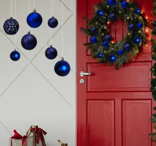 100 Bolas de Navidad Azul Rey