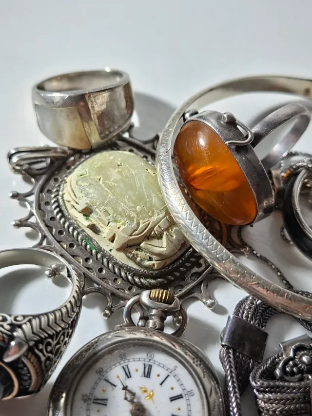 Conjunto de joyas de plata