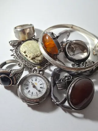 Conjunto de joyas de plata