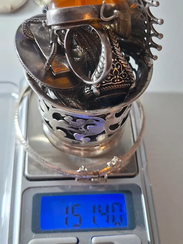 Conjunto de joyas de plata