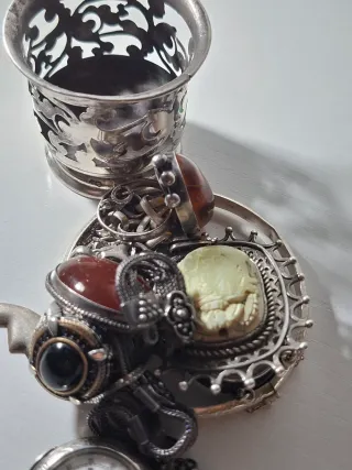 Conjunto de joyas de plata