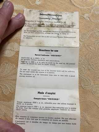 Contatore meccanico RECORD antico