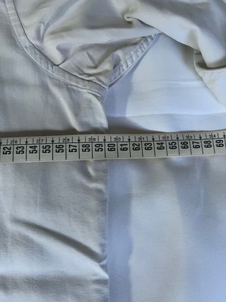 Camisa El Ganso blanca puños tricolor L