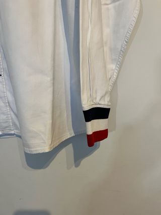 Camisa El Ganso blanca puños tricolor L