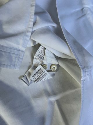 Camisa El Ganso blanca puños tricolor L