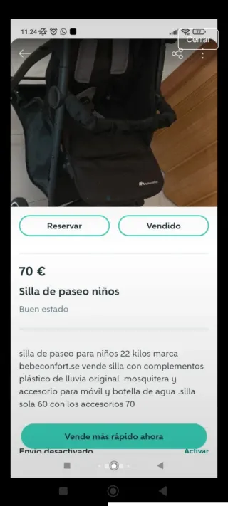 Silla de paseo para bebé