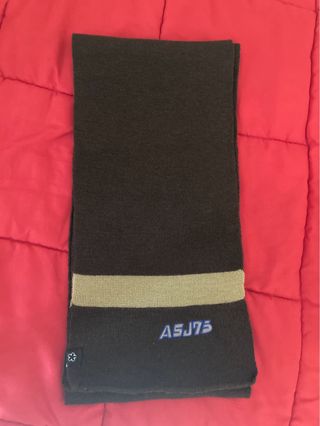 Sciarpa AFJ75 marrone con banda beige