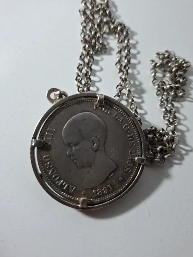 Moneda Antigua Plata Alfonso XIII 1891