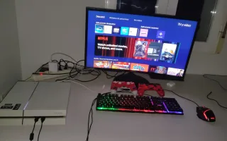 set gamer completo ps4 + monitor samsung + teclado