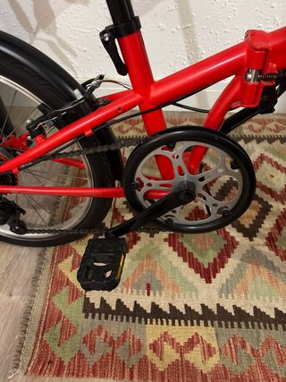 Bicicleta plegable roja