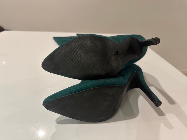 Botas altas mosqueteras verde esmeralda