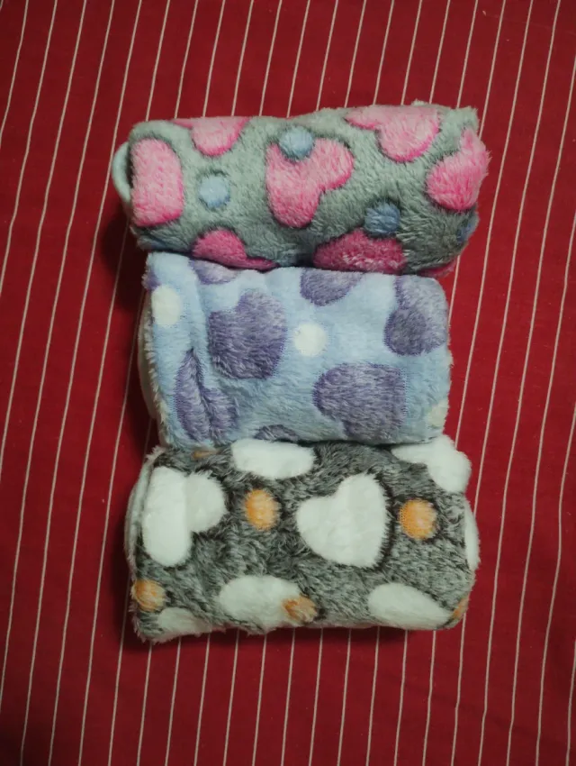 Pack 3 mantas pequeñas para mascotas