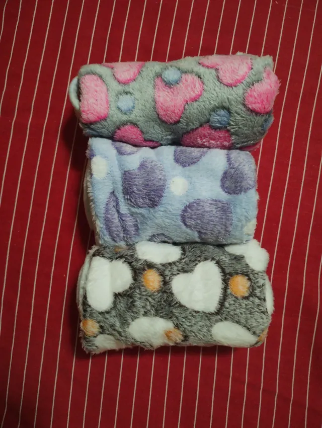 Pack 3 mantas pequeñas para mascotas