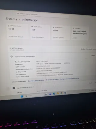 Portátil Asus Nero RGB Strix G15 G513