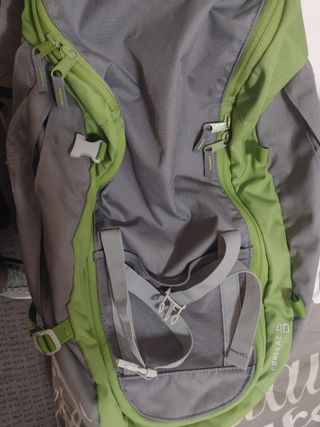 Mochila Quechua Forclaz 40 gris/verde