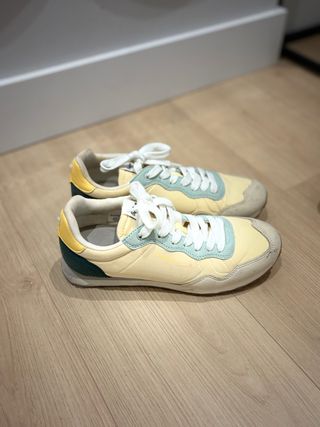 Zapatillas Pepe Jeans Mujer Verde y Amarillo